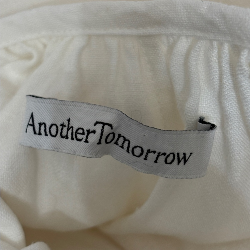 Another Tomorrow Gathered Summer Linen Maxi Dress Low Back Large - Picture 11 of 14